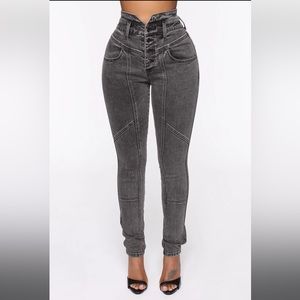 Fashion nova high waisted acid wash skinny jeans